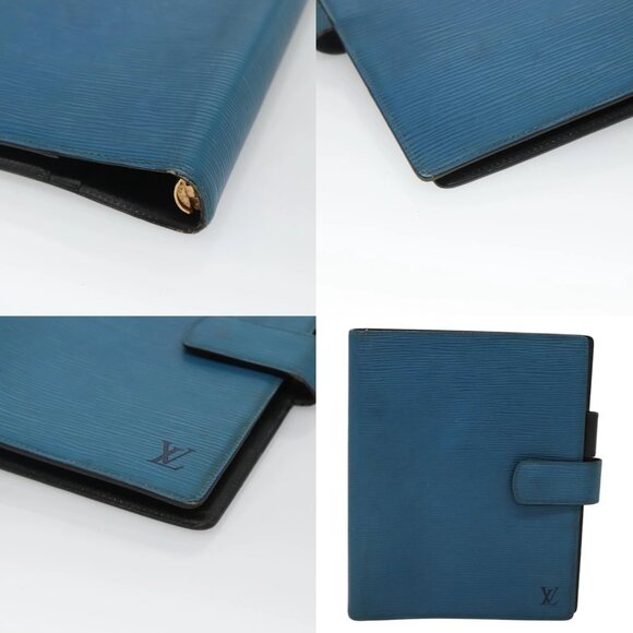 LOUIS VUITTON Epi Agenda GM Day Planner Cover Blue R20065 LV Auth - Picture 14 of 14